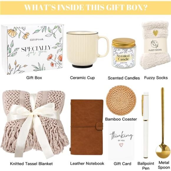 Gifts for Women, Get Well Soon Gifts for Women, Sympathy Care Baskets, Thinking - Picture 3 of 8